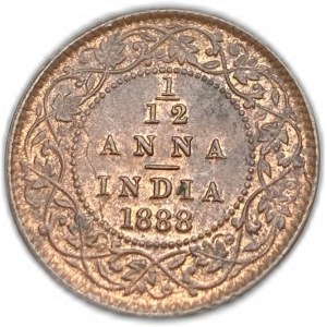 Inde, 1/12 Anna, 1888 C