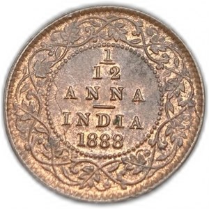 Inde, 1/12 Anna, 1888 C