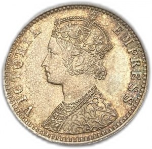 India, 1/4 rupie, 1892 B