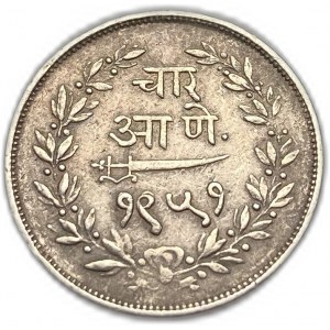 India, 4 Annas, 1894 (1951)
