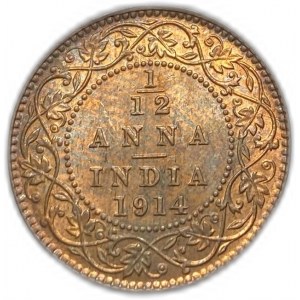 Indien, 1/12 Anna, 1914 C