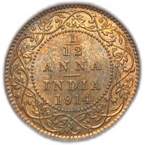 Inde, 1/12 Anna, 1914 C