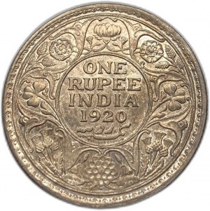 Indie, 1 rupie, 1920B