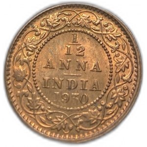 India, 1/12 Anna, 1930 C