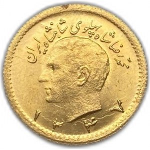 Irán, 1/4 Pahlaví, 1968 (1347), zlato