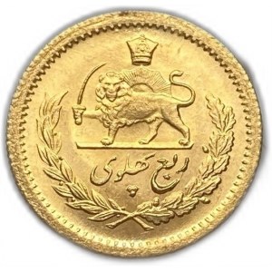 Iran, 1/4 Pahlavi, 1968 (1347),Gold