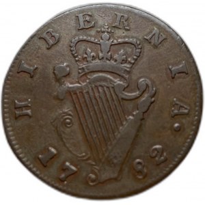 Írsko, 1/2 penny, 1782