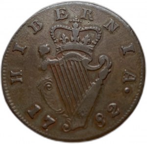 Ireland, 1/2 Penny, 1782