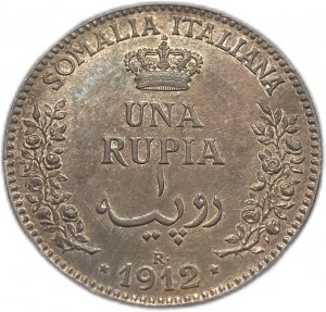 Italian Somaliland, 1 Rupia, 1912 R