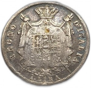 Włochy, 1 lira, 1810 M, rzadka naddatkowa data
