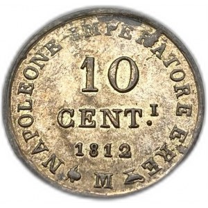 Italy, 10 Centesimi, 1812 M