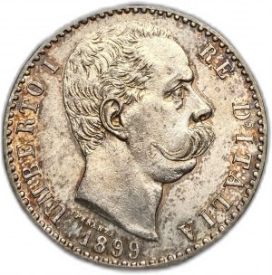 Itálie, 2 liry, 1899 R
