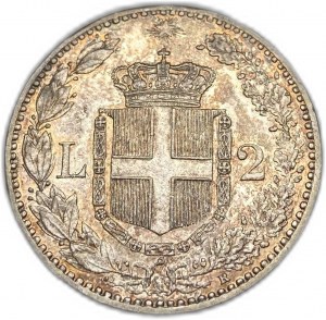 Italy, 2 Lire, 1899 R
