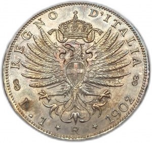Italie, 1 Lira, 1902 R
