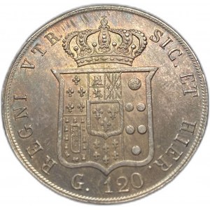 Italie Naples, 120 Grana, 1855