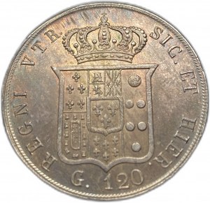 Itálie Neapol, 120 Grana, 1855