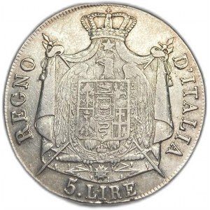 Italien Napoleonisches Königreich, 5 Lire, 1809 B