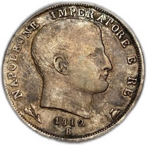 Itálie Napoleonovo království, 1 lira, 1812 B