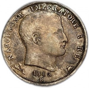 Włochy Królestwo Napoleona, 1 lira, 1812 B