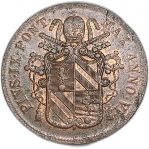 Italy Papal States, 5 Baiocchi, 1851 R