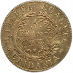 Italien Piemont Republik, 5 Francs, 1802