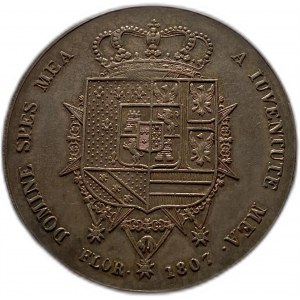 Itálie Toskánsko, 10 lir, 1807