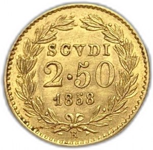 Itálie Vatikán, 2,5 Scudi, 1858