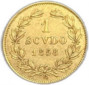 Taliansko Vatikán, 1 Scudo, 1858