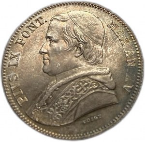 Italie Vatican, 20 Baiocchi, 1860/50