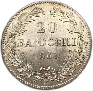 Włochy Watykan, 20 Baiocchi, 1860/50