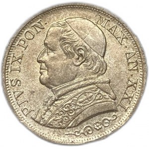 Włochy, Watykan, 1 lira, 1866 r.