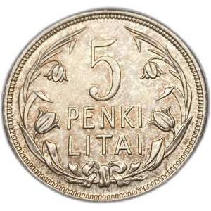 Lithuania, 5 Litai, 1925