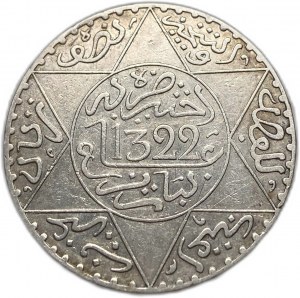 Maroko, 5 dirhamov, 1904 (1322)