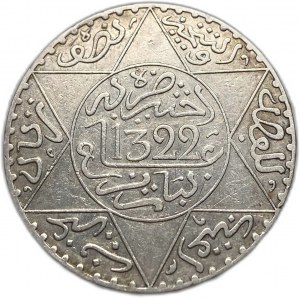 Maroc, 5 dirhams, 1904 (1322)