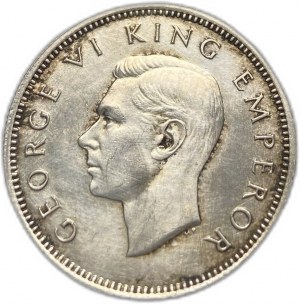 New Zealand, 1 Shilling 1942, UNC Toning