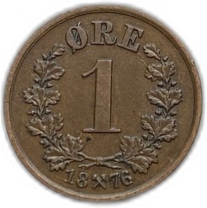 Norvège, 1 Ore, 1876