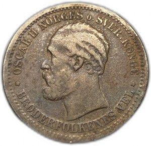 Nórsko, 1 koruna, 1879