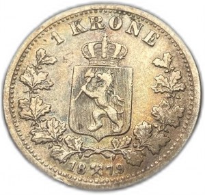 Norvegia, 1 corona, 1879