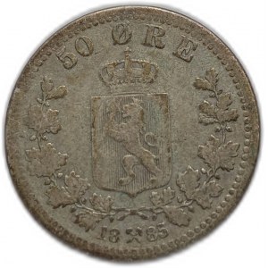 Norway, 50 Ore, 1885