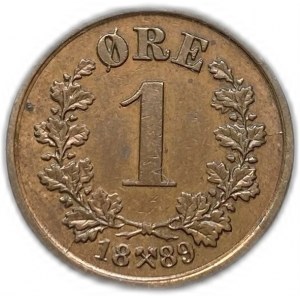 Norway, 1 Ore, 1889