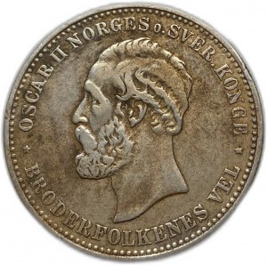Norvège, 2 couronnes, 1893