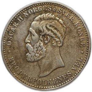 Norvège, 2 couronnes, 1893