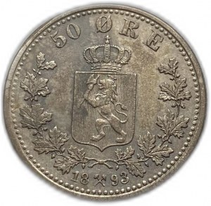 Norsko, 50 rud, 1893