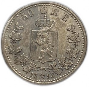 Norvegia, 50 Ore, 1893