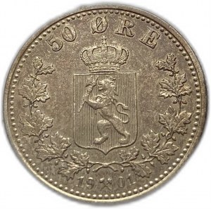 Norway, 50 Ore, 1901