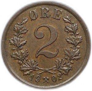 Norway, 2 Ore, 1902