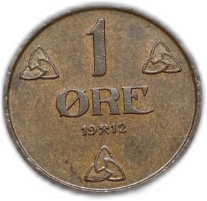 Norvège, 1 Ore, 1912