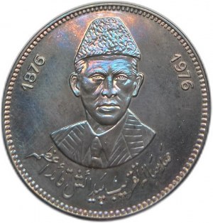 Pakistan, 100 rupií 1976,Muhammad Ali Jinnah