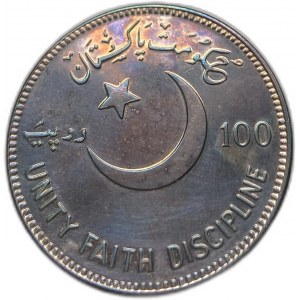 Pákistán, 100 rupií 1976,Muhammad Alí Džinnáh