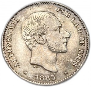 Filipíny, 50 centimos, 1883